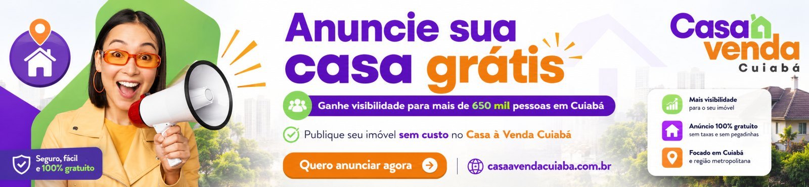 Anuncie sua casa grátis no Casa à Venda Cuiabá